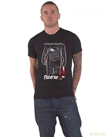 Friday The 13th: Bloody Poster Small Black T-Shirt