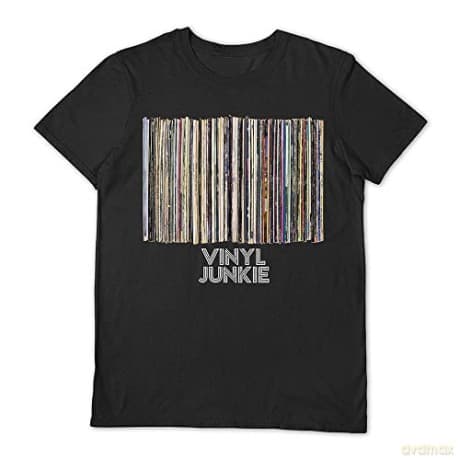 Vinyl Junkie: Vinyl Junkie Black Medium T Shirt