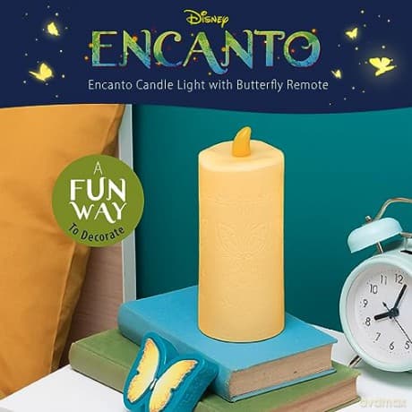 Disney Encanto Candle Light with Butterfly Remote / Disney lampka świeczka zdlanie włączana - Nasze Magiczne Encanto