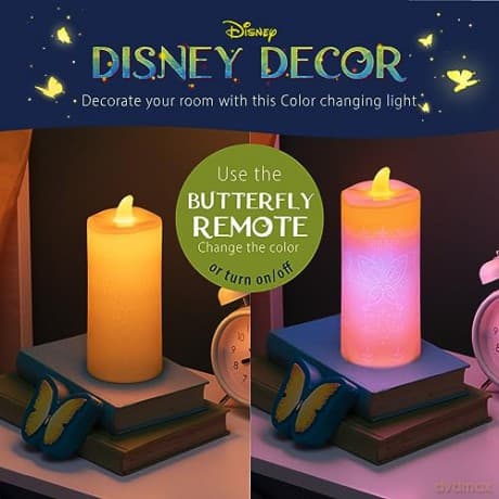 Disney Encanto Candle Light with Butterfly Remote / Disney lampka świeczka zdlanie włączana - Nasze Magiczne Encanto