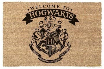 HARRY POTTER (WELCOME TO HOGWARTS) BLACK DOOR MAT (60 x 40 cm - beige) / wycieraczka pod drzwi HARRY POTTER - Witamy w Hogwarcie (60 x 40 cm - beżowa)