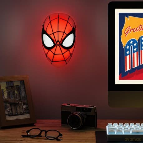 Marvel Spiderman Mask desktop / wall light (high: 15 cm) / lampka ścienno-biurkowa Marvel Spiderman maska (wysokość: 15 cm)