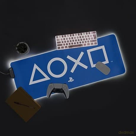 Playstation Light Up desk mat - mousepad (80 x 30 cm) / Playstation mata na biurko - podkładka pod myszkę (80 x 30 cm) z podświetleniem
