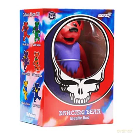 Grateful Dead: Grateful Dead- Dancing Bear (Stealie Red) Reaction Figure