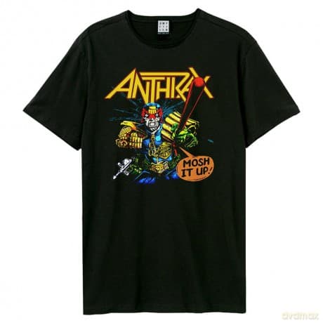 Anthrax: Anthrax I Am The Law Amplified Vintage Black Small T Shirt