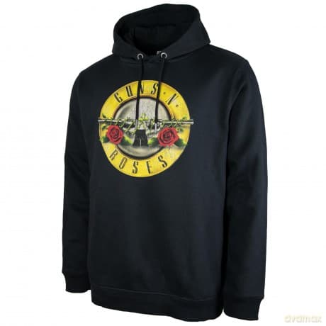 Guns N Roses: Guns N Roses Drum Amplified Vintage Black X Large Hoodie Sweatshirt