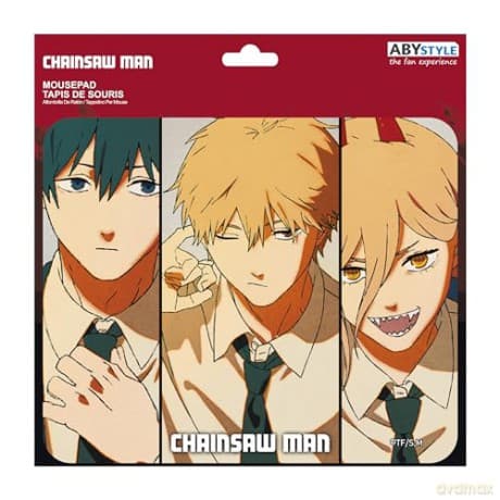 CHAINSAW MAN - Elastyczna podkładka pod myszkę - Denji, Aki & Power