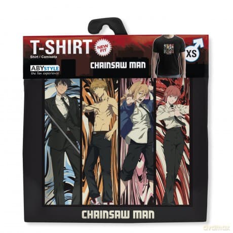 CHAINSAW MAN - Tshirt Group man SS black - New Fit