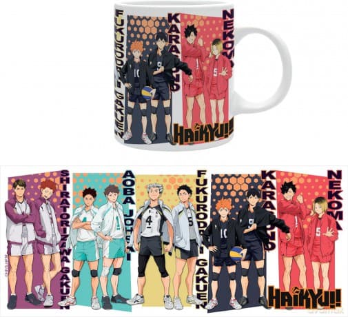 HAIKYU!! - Kubek - 320 ml - Rival teams - subli -