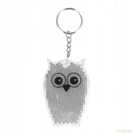 Brelok odblaskowy 7cm Sowa 517215 12 sztuk