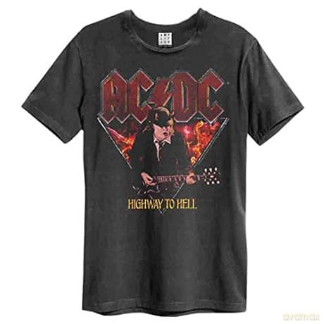AC/DC: AC/DC Highway To Hell Amplified Vintage Charcoal Small T Shirt