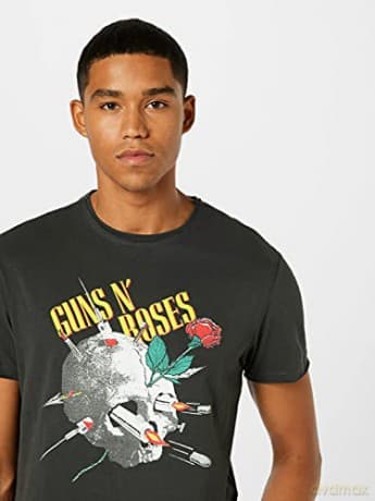 Guns N Roses: Guns N Roses - Needle Skull Amplified Vintage Charcoal Small T Shirt