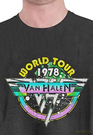 Van Halen: Van Halen World Tour 78 Amplified Vintage Charcoal X Large T Shirt