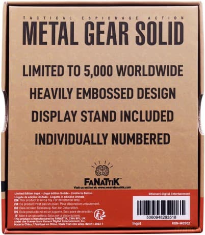 Metal Gear Solid FOXHOUND Insignia Limited Edition Ingot