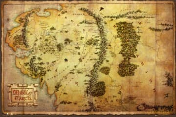 The Hobbit Map [PLAKAT]