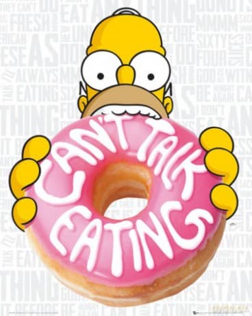 The Simpsons Eating [PLAKAT]