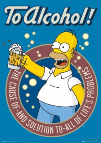 The Simpsons To Alcohol [PLAKAT]