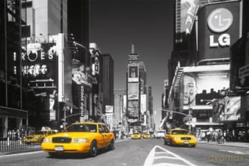 Times Square, New York (Yellow Cab) [PLAKAT]