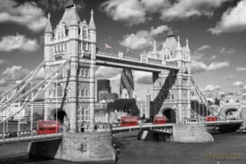 Tower Bridge Buses [PLAKAT]