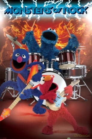 Ulica Sezamkowa - Monsters Of Rock [PLAKAT]