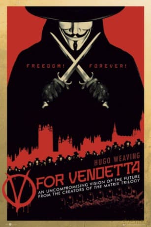 V For Vendetta Red [PLAKAT]