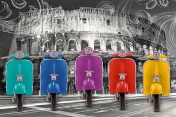 Vespas - Colosseum [PLAKAT]