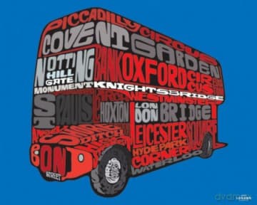 Visit London (Routemaster) - Czerowny Autobus [PLAKAT]