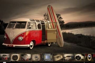 Vw Camper Kombi Surfboard [PLAKAT]