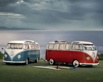 Vw Camper Twin Kombis [PLAKAT]