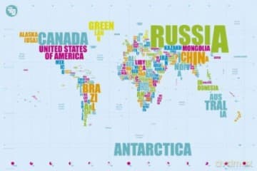 World Map In Words [PLAKAT]
