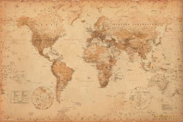 World Map Ye Olde [PLAKAT]