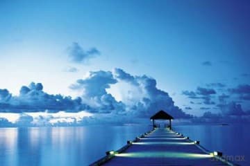 Zmierzch (wyspa Białych Piasków) [PLAKAT]