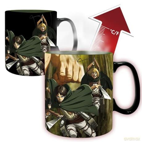 ATTACK ON TITAN - Mug Heat Change - 460 ml- Titan Eren S3