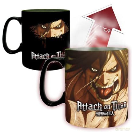 ATTACK ON TITAN - Mug Heat Change - 460 ml- Titan Eren S3