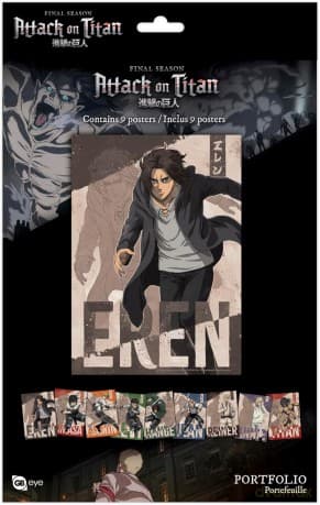 ATTACK ON TITAN - Portfolio 9 posters Characters S4 (21x29,7)