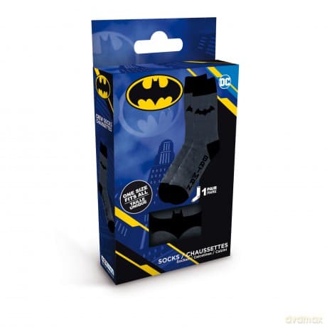 DC COMICS - Socks - Black & Grey - Batman