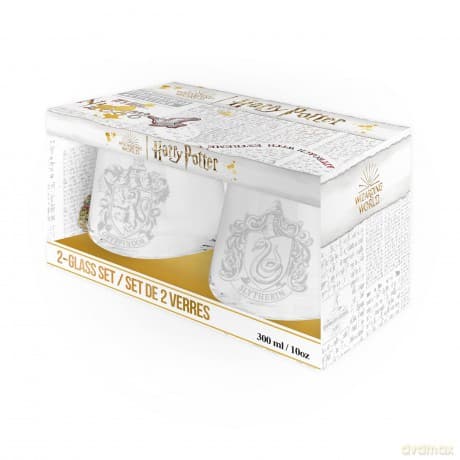 HARRY POTTER - 2 Glass Set Gryffindor & Slytherin EUROPE