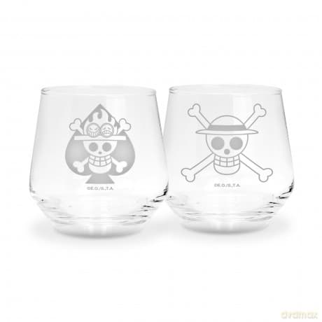 ONE PIECE - Zestaw 2 szkalnki - Luffy & Ace EUROPE 2x300ml