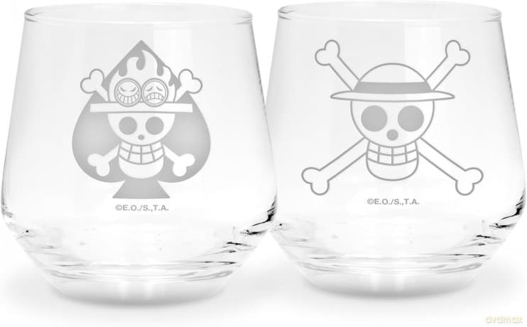 ONE PIECE - Zestaw 2 szkalnki - Luffy & Ace EUROPE 2x300ml