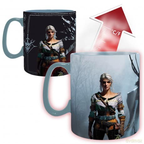 THE WITCHER - Mug Heat Change - 460 ml - Geralt & Ciri - with box