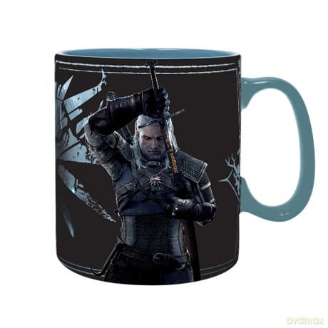 THE WITCHER - Mug Heat Change - 460 ml - Geralt & Ciri - with box