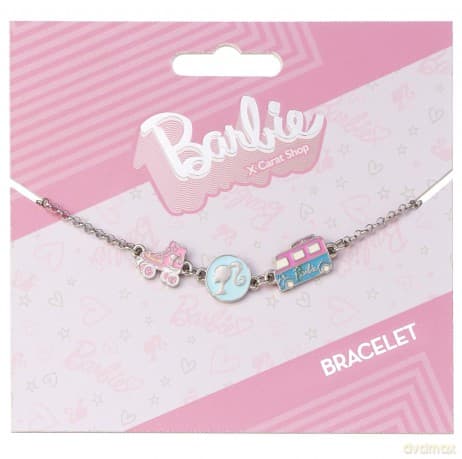 Barbie: Barbie Charm Enamelled Charm Bracelet (Silhouette. Skate. & Camper Van)