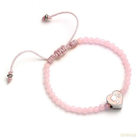 Barbie: Barbie Pink Bead Friendship Bracelet With Heart Shaped Bead
