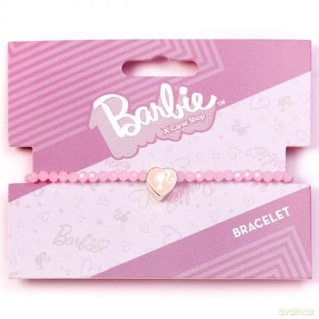 Barbie: Barbie Pink Bead Friendship Bracelet With Heart Shaped Bead