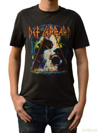 Def Leppard: Def Leppard Hysteria Amplified Vintage Charcoal X Large T Shirt