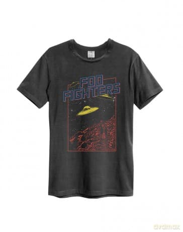 Foo Fighters: Foo Fighters Flying Saucers Amplified Small Vintage Charcoal T Shirt