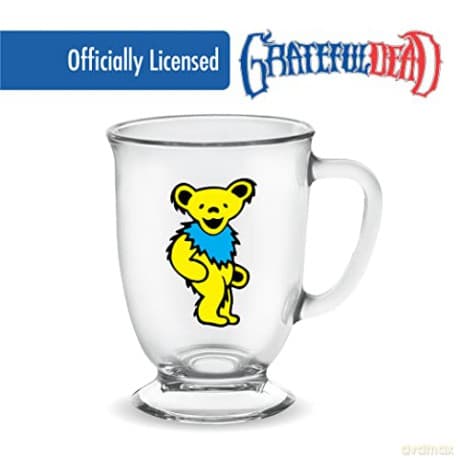 Grateful Dead: Grateful Dead Yellow Dancing Bear 16Oz Glass Cafe Kubek