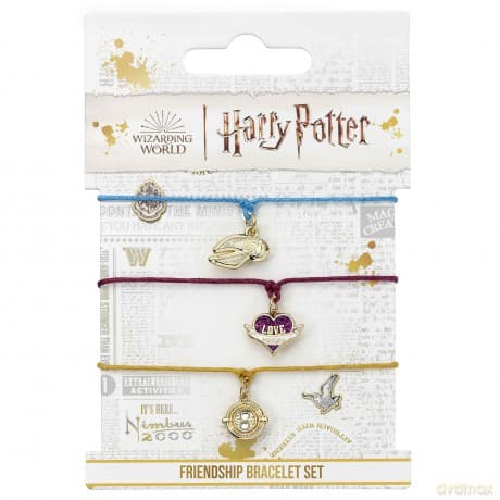 Harry Potter: Harry Potter Golden Snitch. Love Potion & Time Turner Friendship Bracelet 3 Piece Set