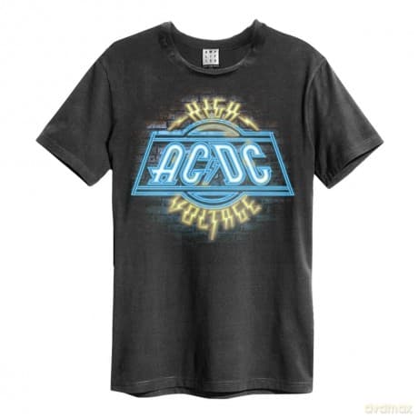 AC/DC: High Voltage Neon Amplified X Large Vintage Charcoal T Shirt