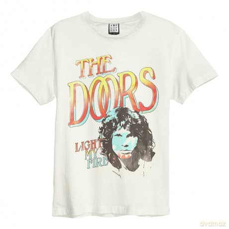 Doors: The Doors - Light My Fire Amplified Vintage White Large T Shirt